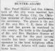 Marriage Announcement - Ora Adams & Eva Hunter