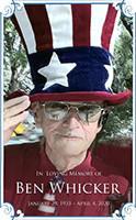 Memorial Service Program - Ben Whicker
